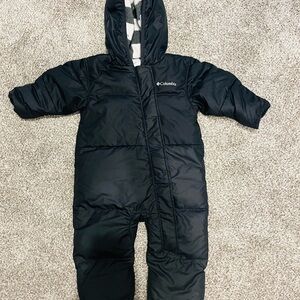 Columbia Black and White Checkered Infant Snowsuit
